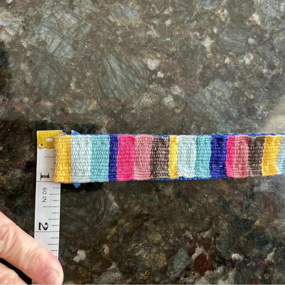 A Tail We Could Wag women’s striped belt with silver buckle. Colorful. Dog lover - Picture 10 of 10